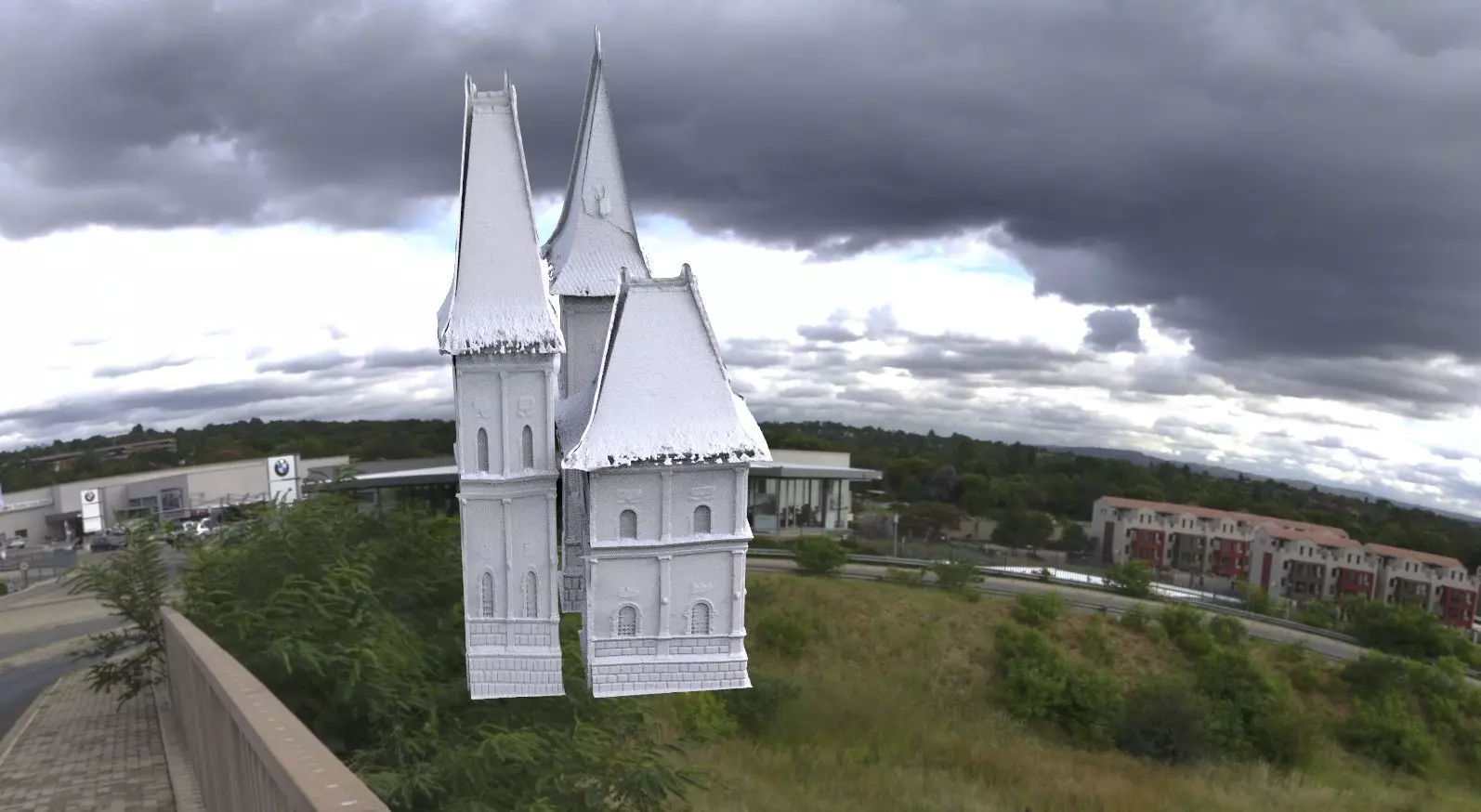 Medieval high fantasy towers 3D model 3D model