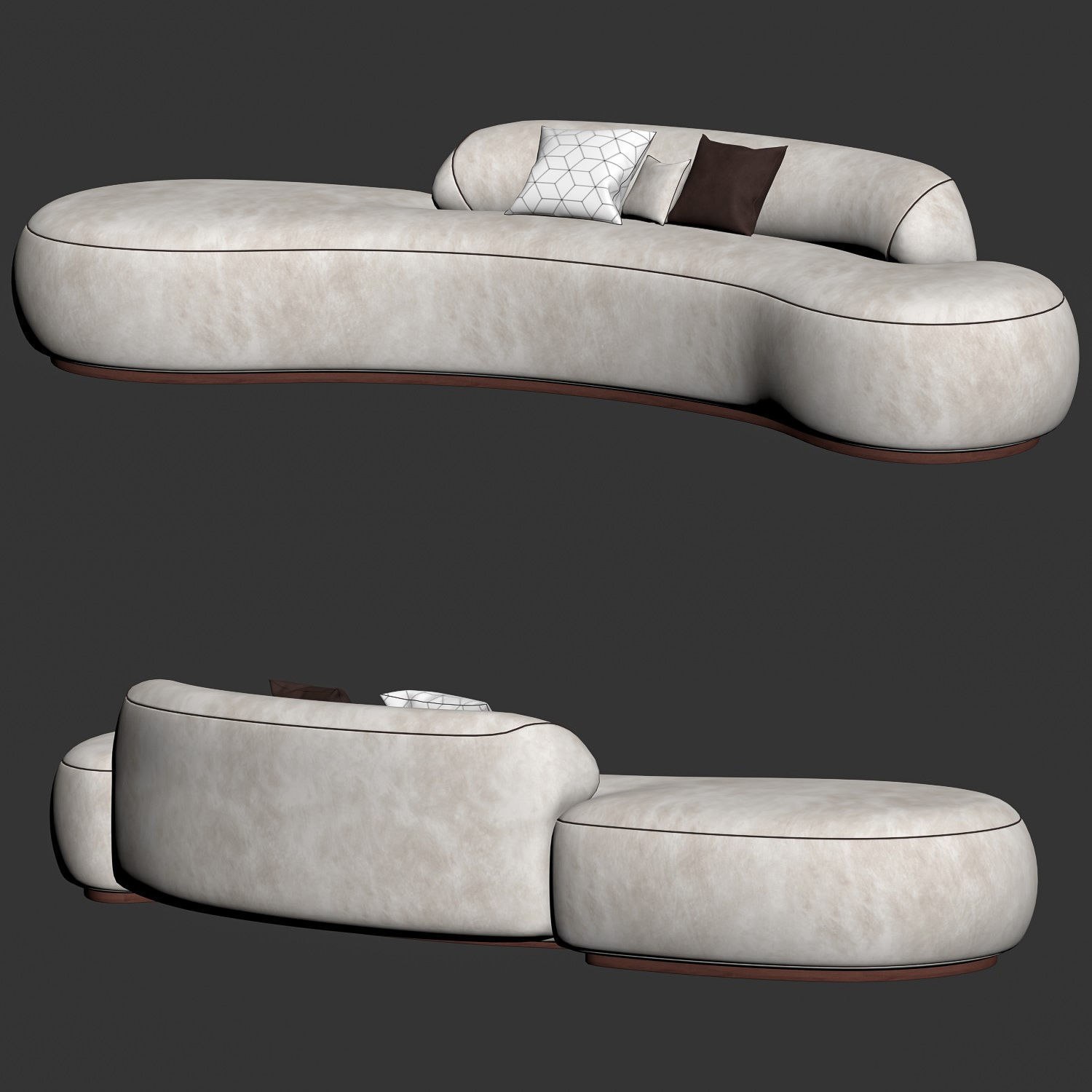 Holly Hunt sofa 3D model_4