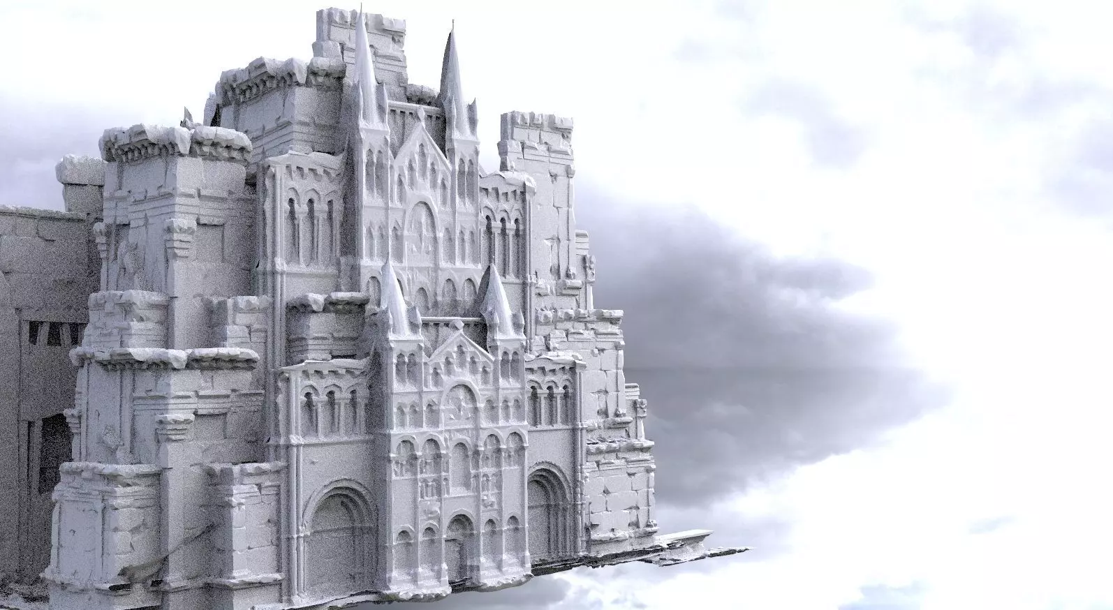 High fantasy City entrance large 1 3D model