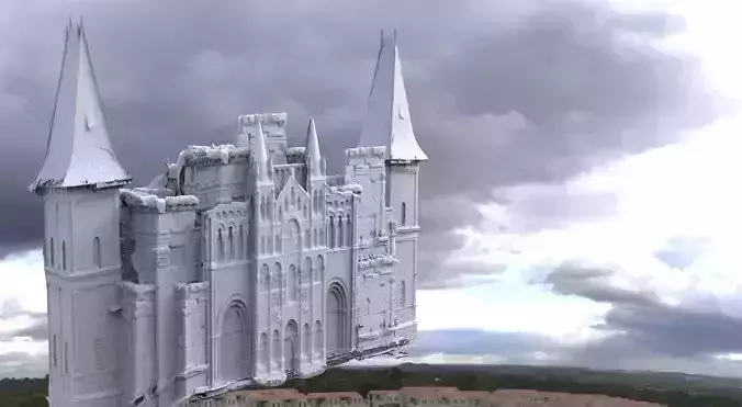 Wall High fantasy with towers