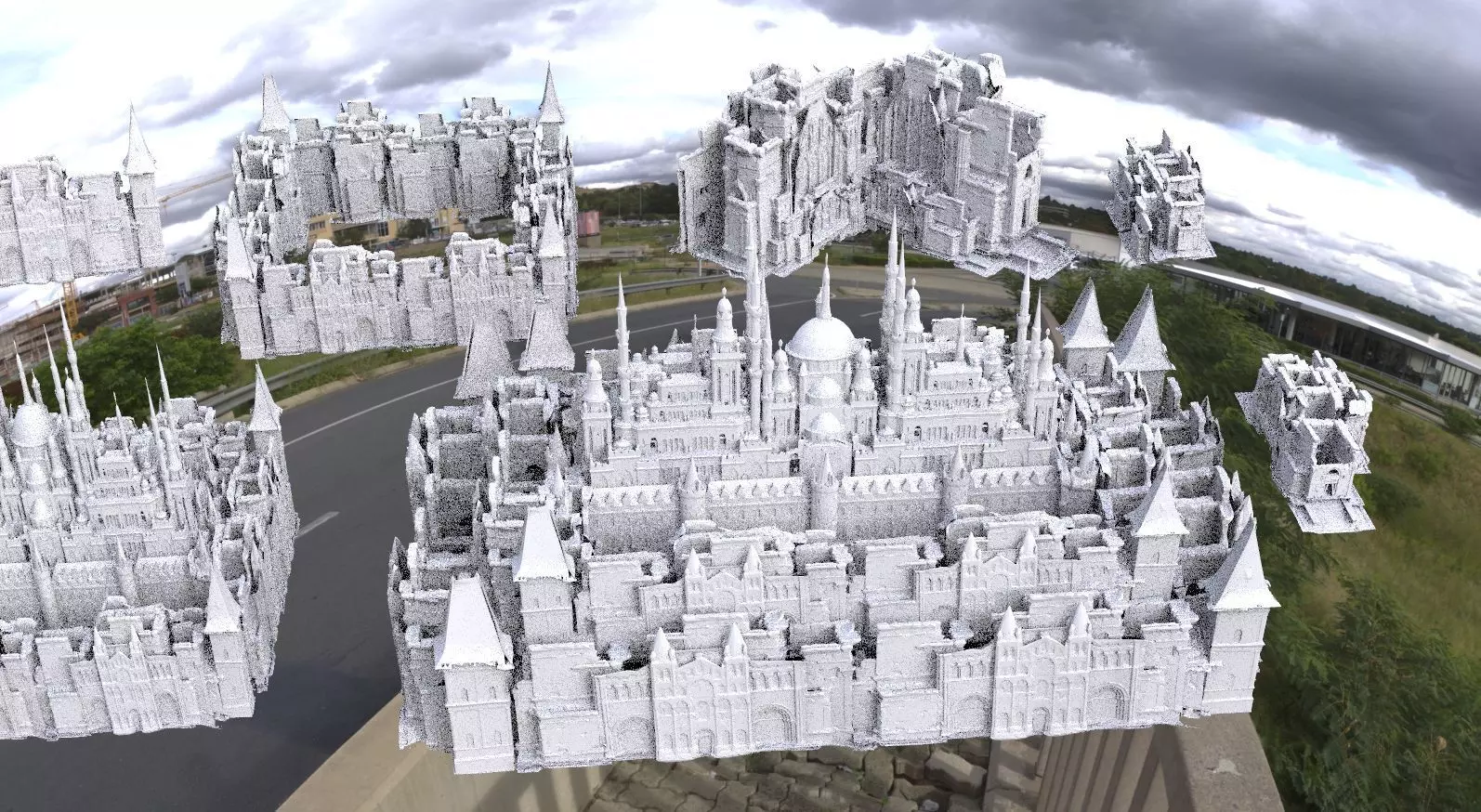 High Elf City Massive structures Kit bash Set 3D model_0