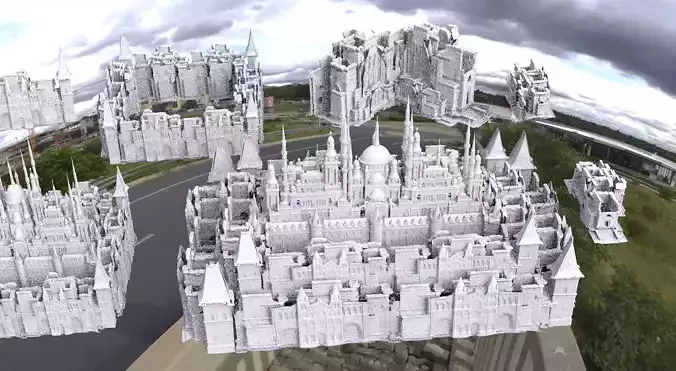 High Elf City Massive structures Kit bash Set