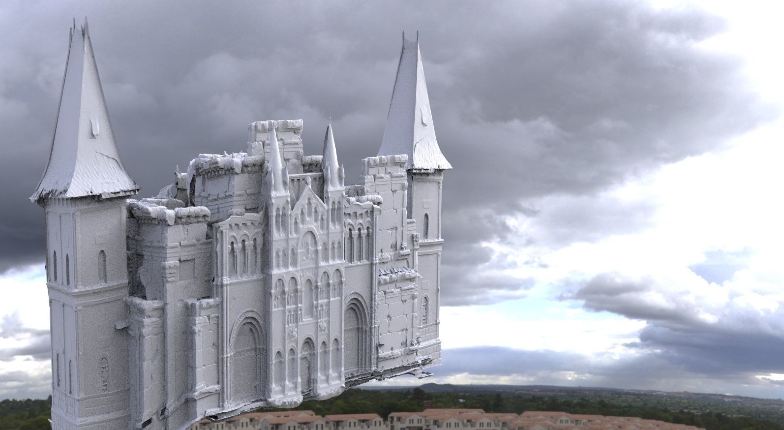 High Elf City Massive structures Kit bash Set 3D model_5