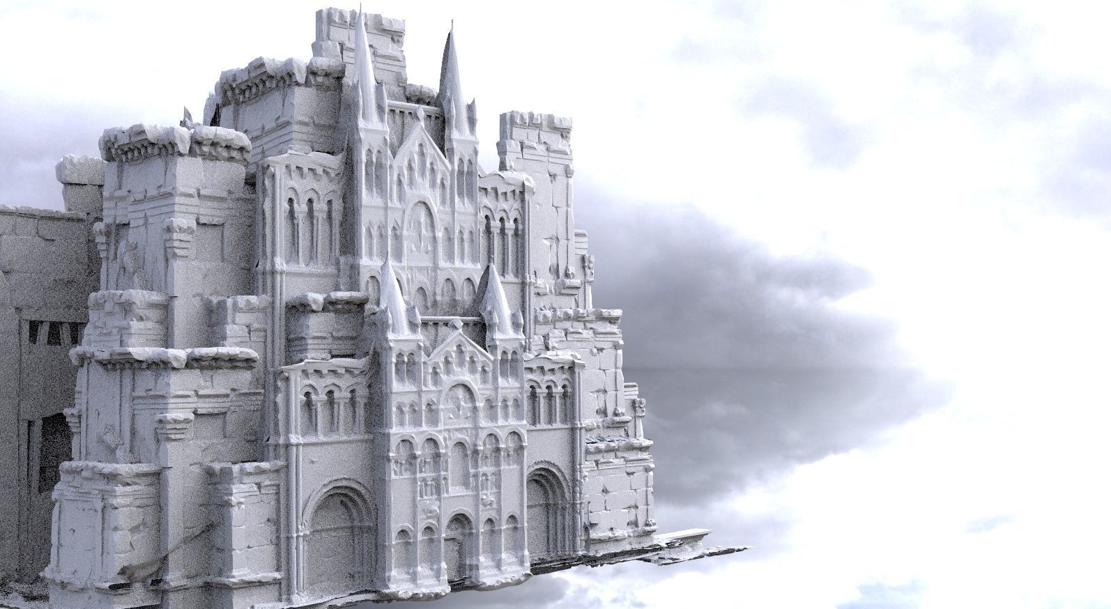 High Elf City Massive structures Kit bash Set 3D model_8