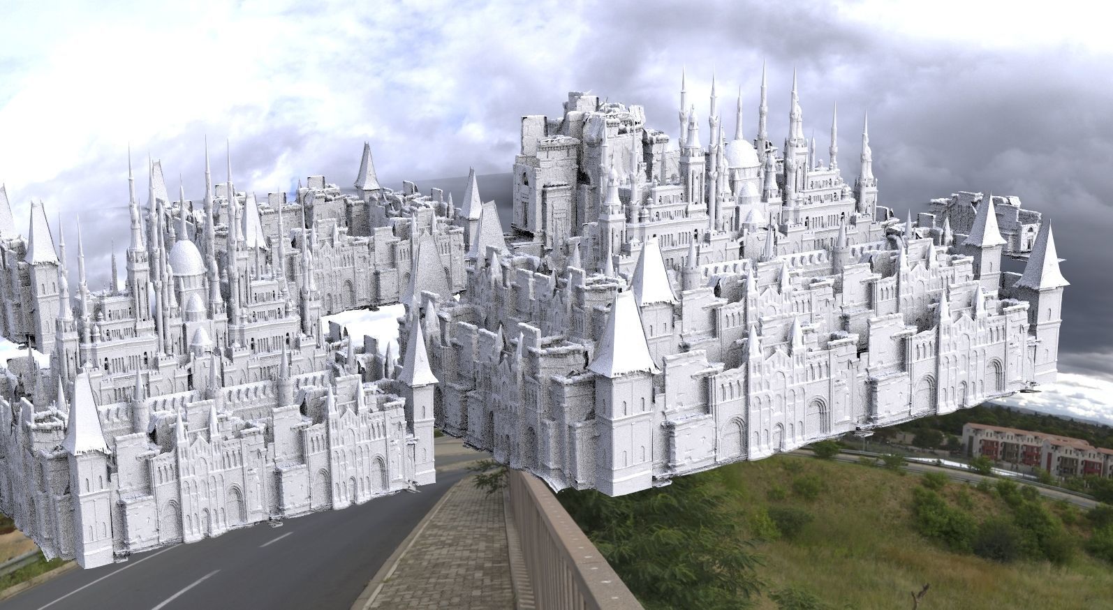 High Elf City Massive structures Kit bash Set 3D model_3