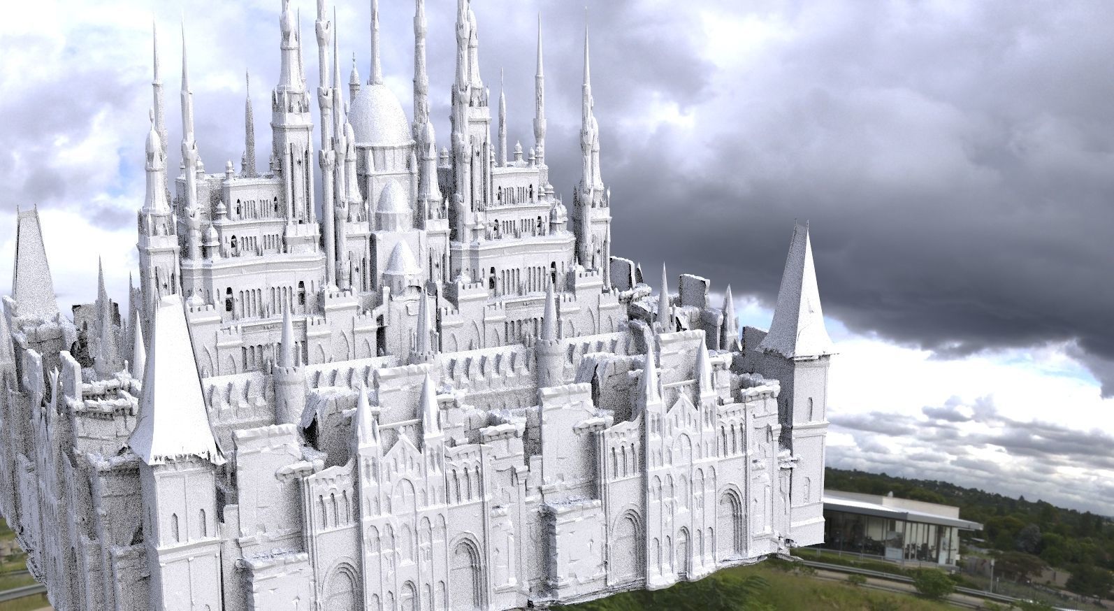 High Elf City Massive structures Kit bash Set 3D model_7