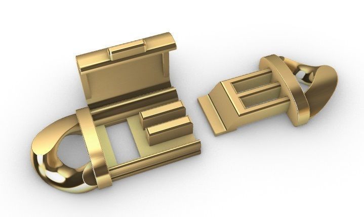 16 MM MIAMI CUBAN LINK PONG SET FOR BRACELET OR NECKLACE 3D print model_15