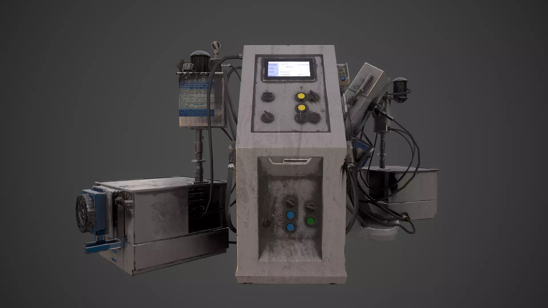 Industrial Computer Low-poly 3D model