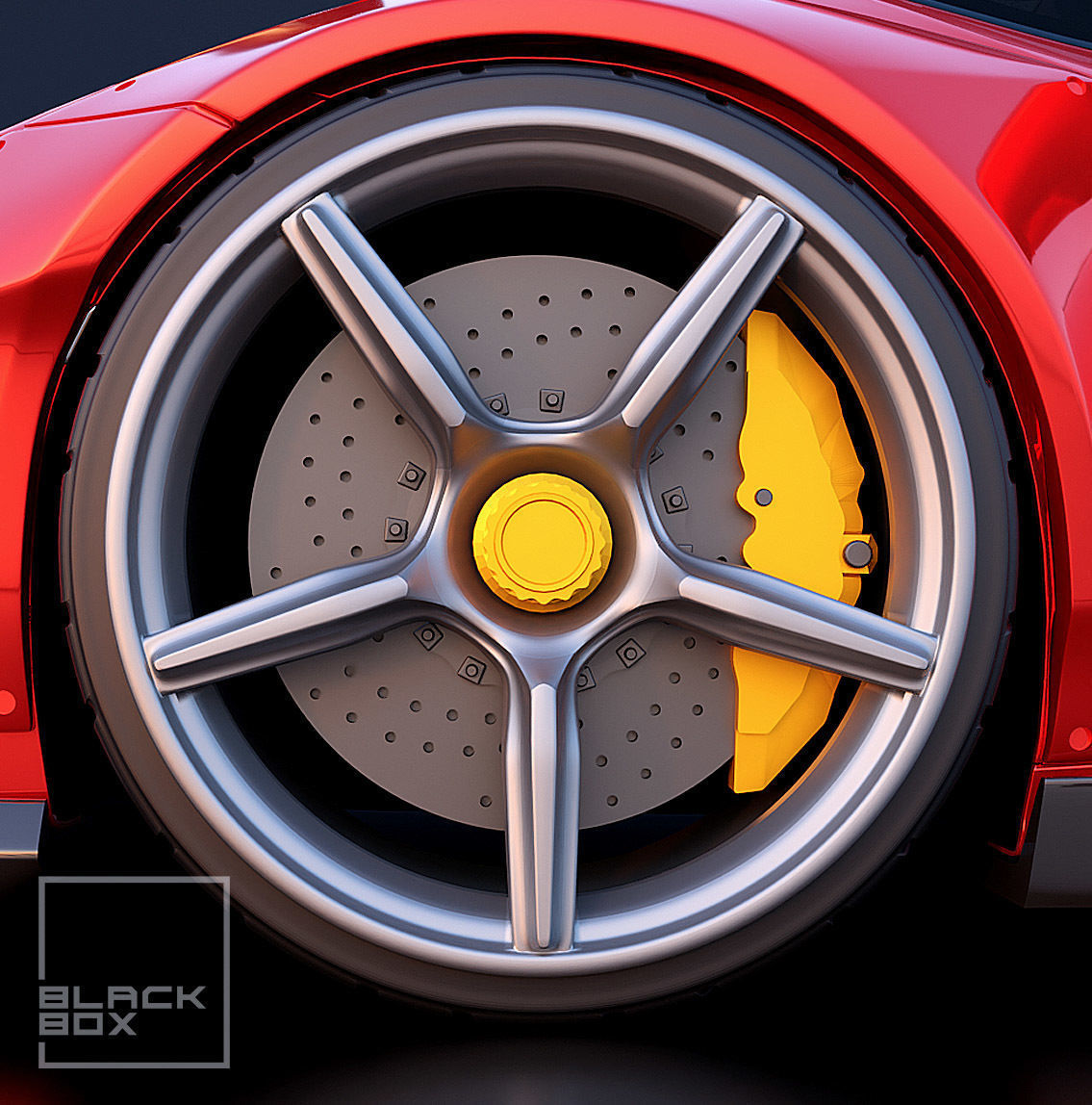 ULtra Light 5 spokes WHEEL SET FRONT AND REAR 3 3D print model_2