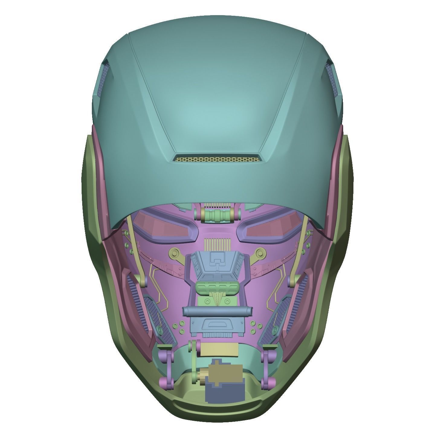 Ironman Mark 80 V3 Helmet 3D Printable Model with Inner Detail 3D print model_14