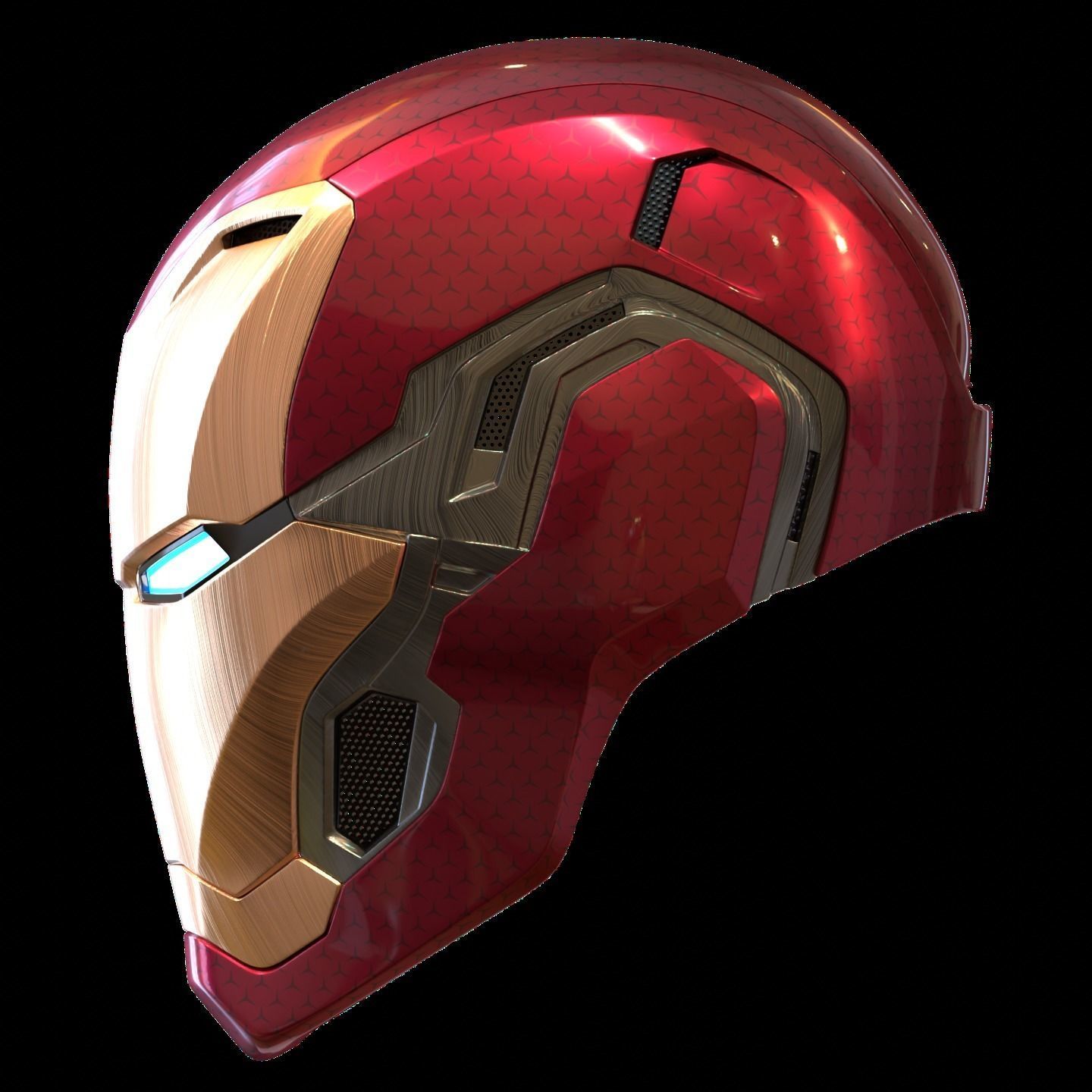 Ironman Mark 80 V3 Helmet 3D Printable Model with Inner Detail 3D print model_7