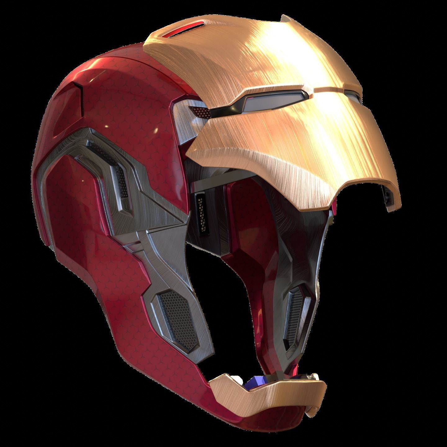Ironman Mark 80 V3 Helmet 3D Printable Model with Inner Detail 3D print model_10