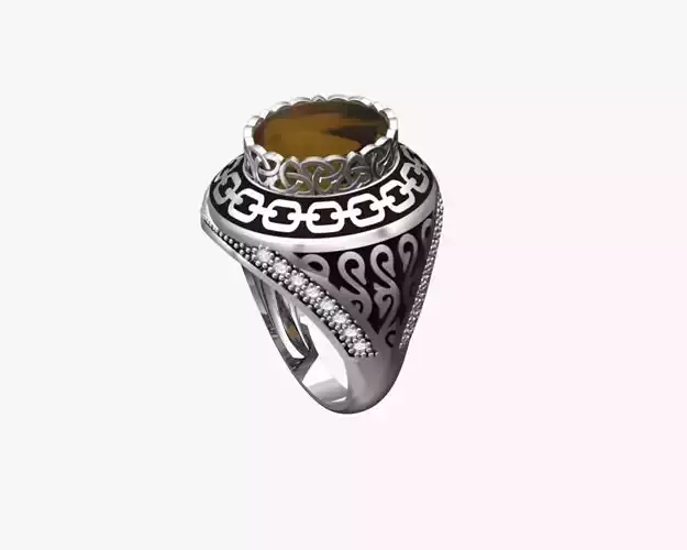 Turkish silver ring men 