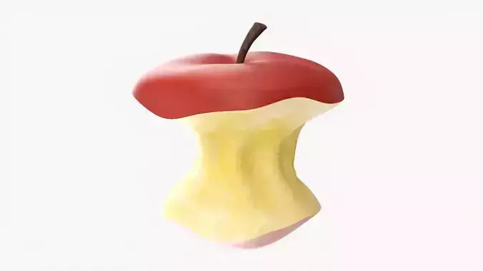 Red bitten apple