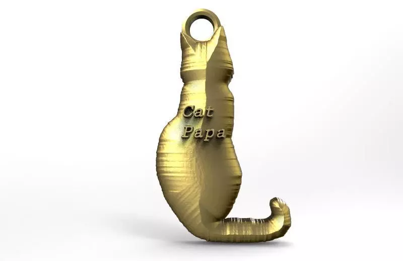 Cat papa pendant 3D print model