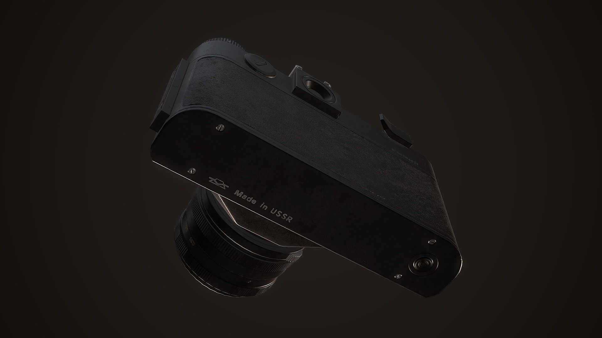 PBR Soviet Camera Low-poly 3D model_4