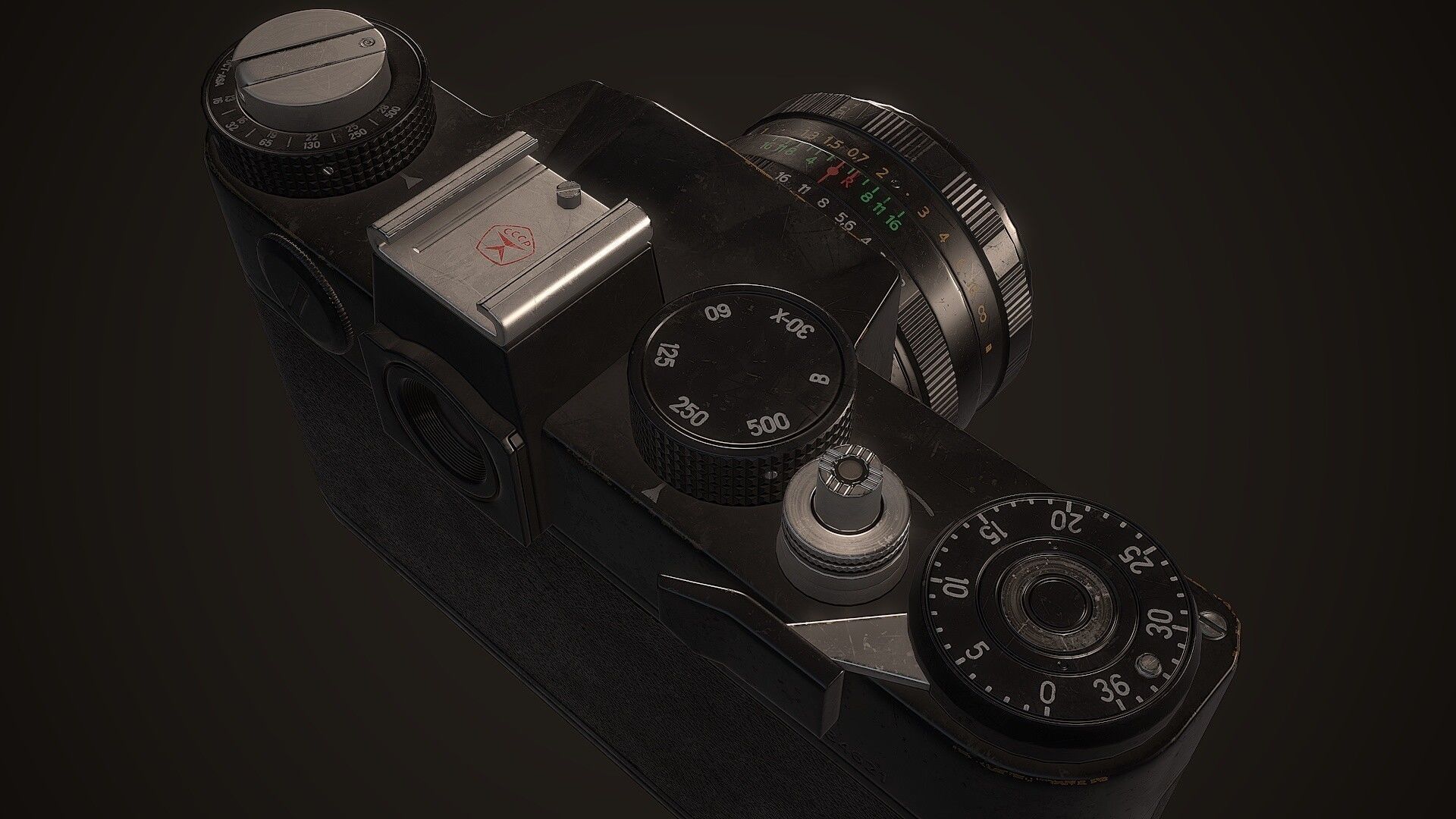 PBR Soviet Camera Low-poly 3D model_5
