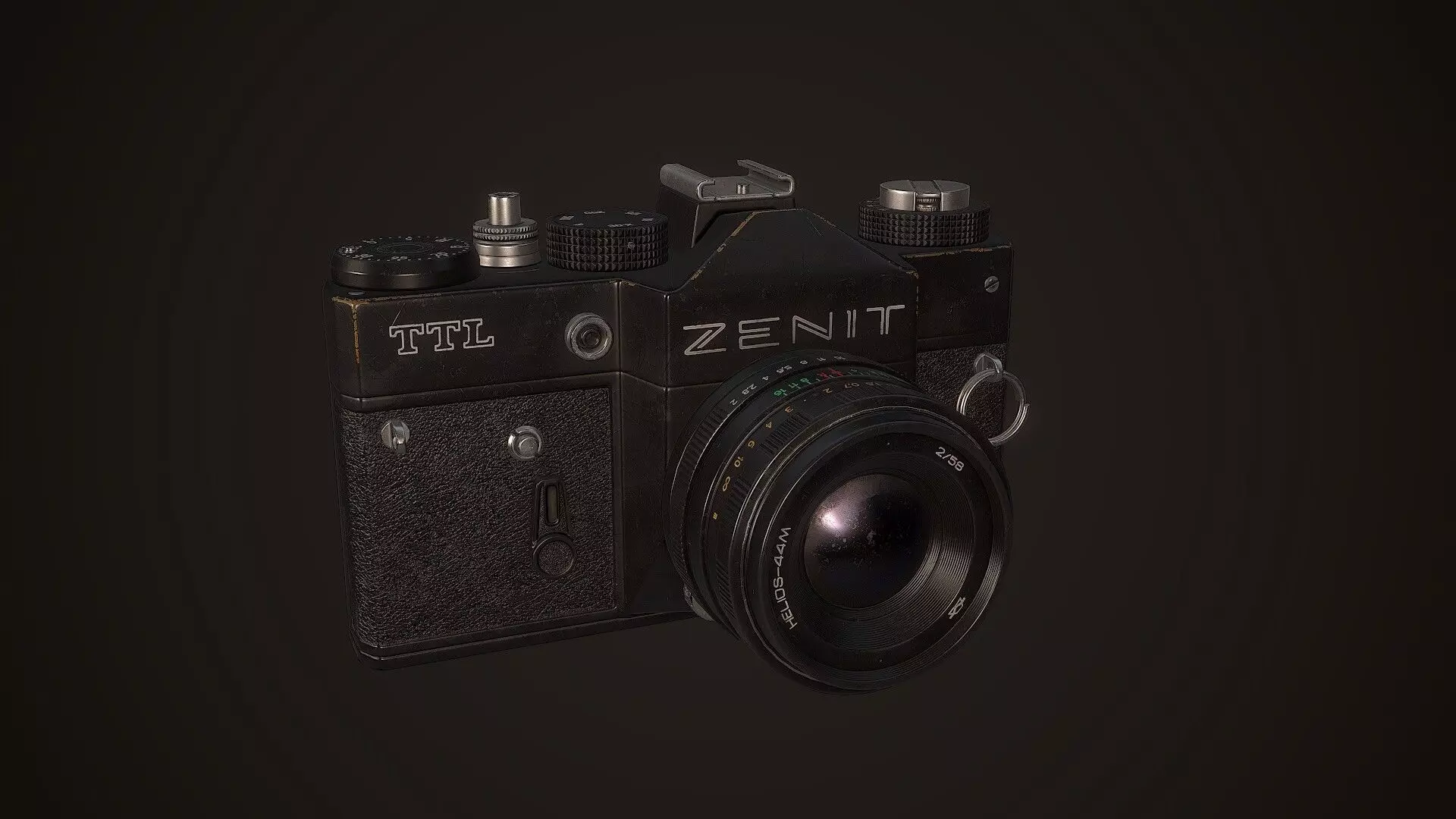 PBR Soviet Camera Low-poly 3D model_0