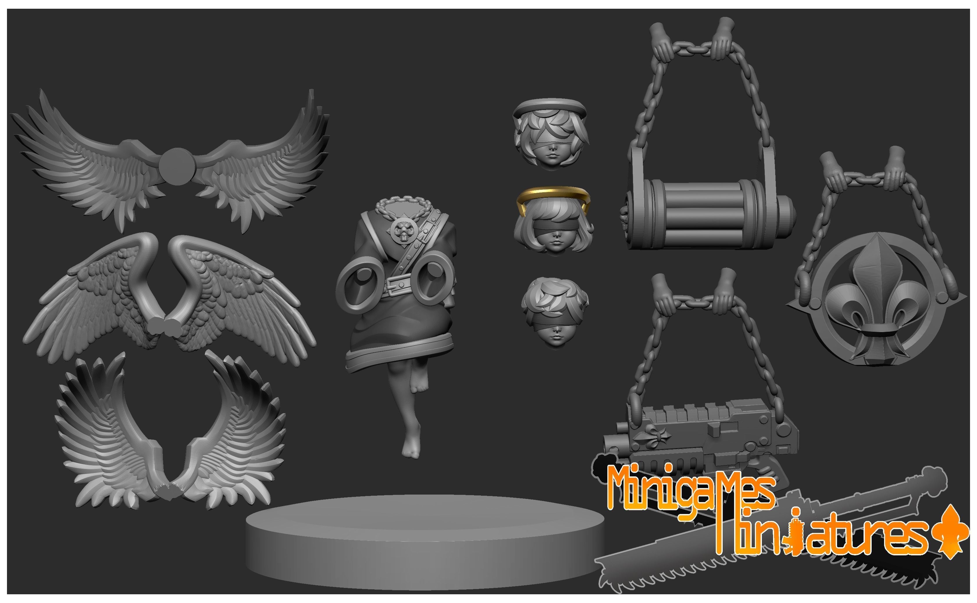 Cherubs anime figurines 3D print model_1