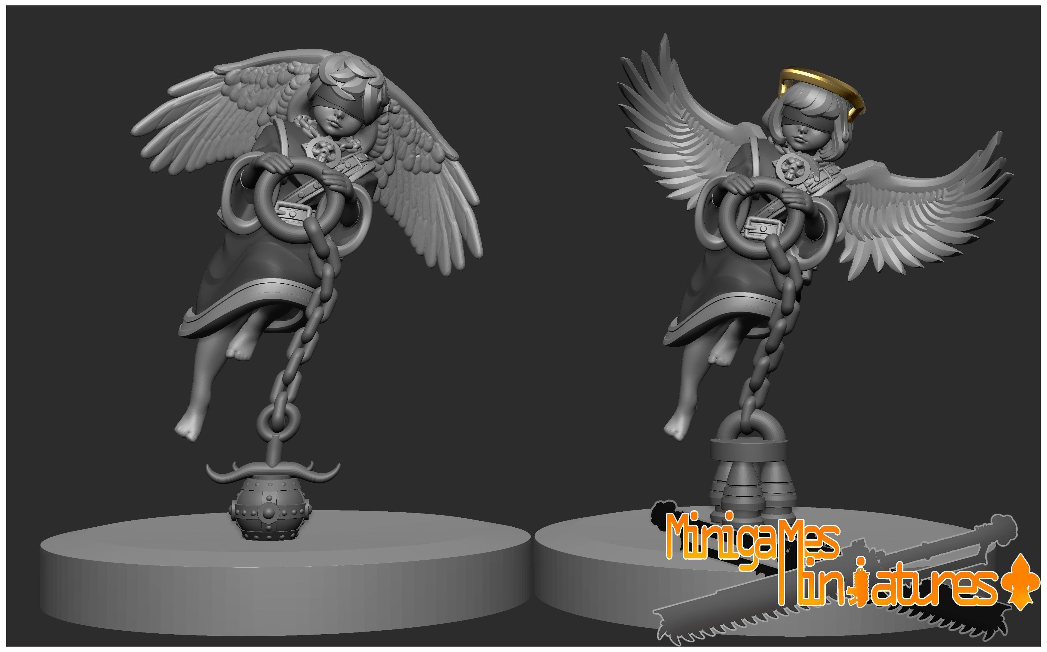 Cherubs anime figurines 3D print model_2