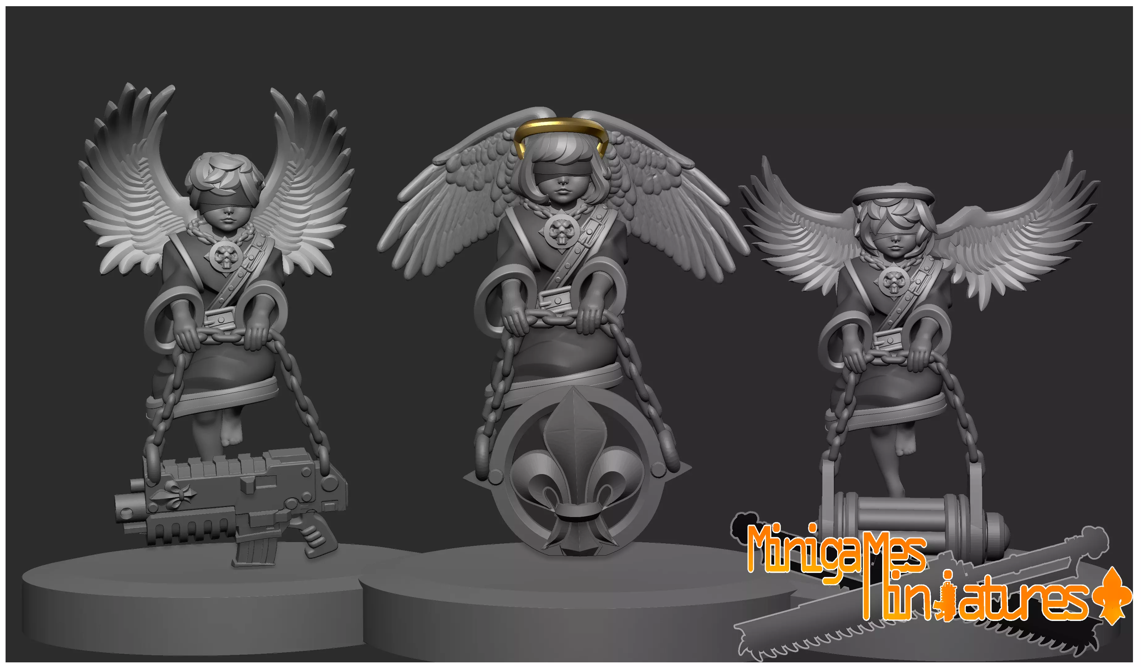 Cherubs anime figurines 3D print model_0