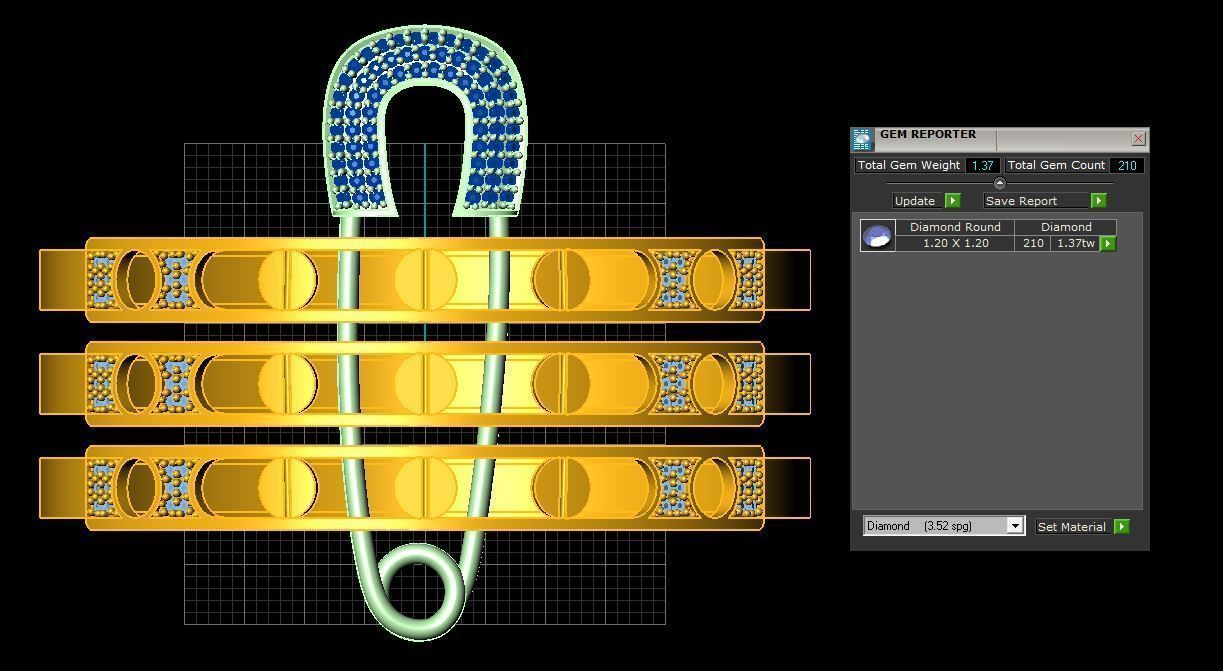 pin bracelet 3D model_2