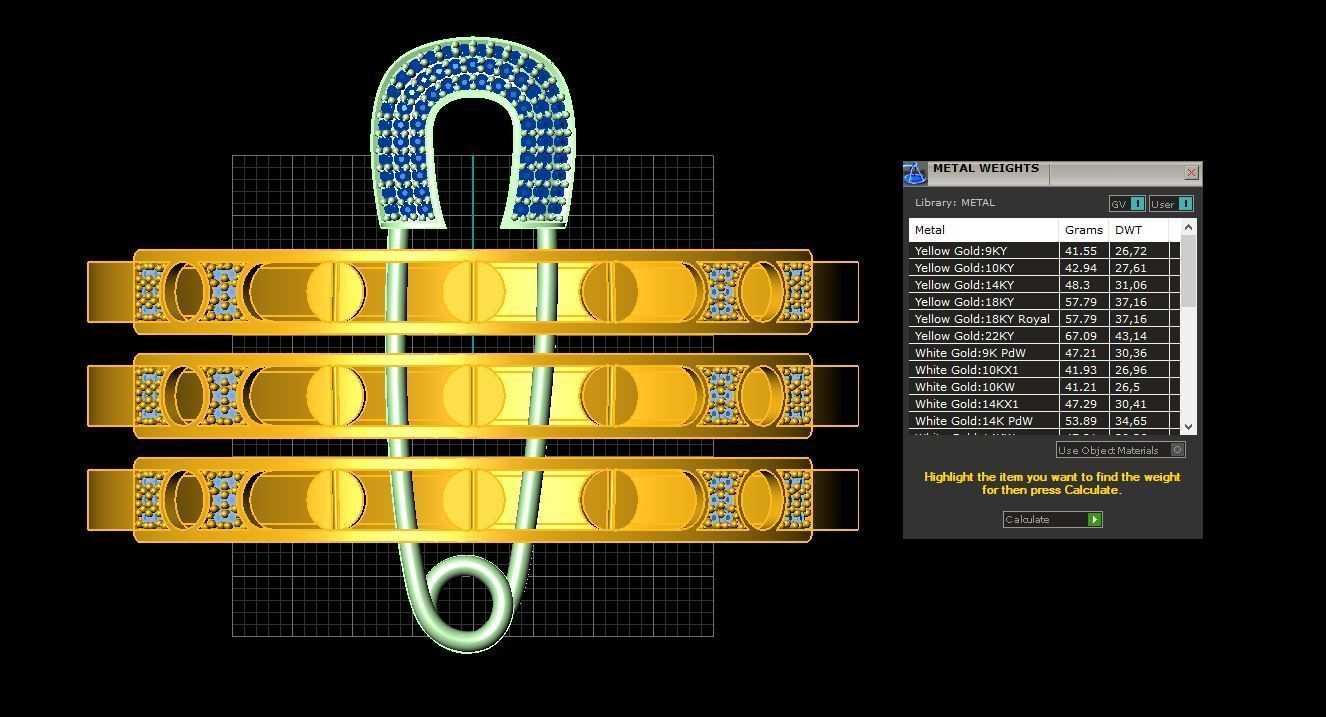pin bracelet 3D model_1
