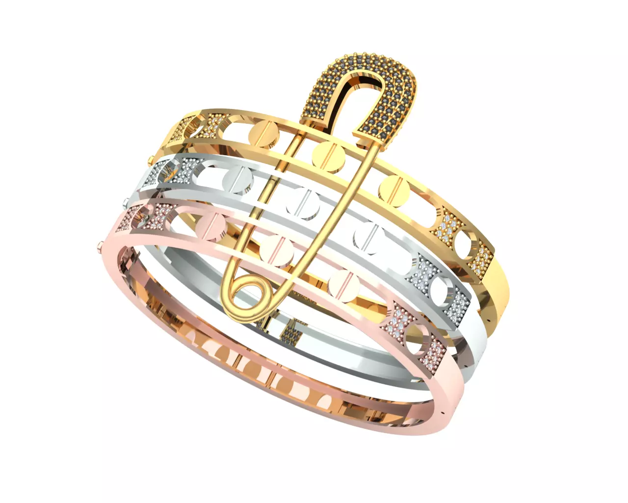 pin bracelet 3D model_0