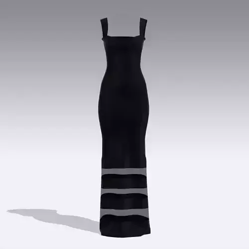 Dress black transparent