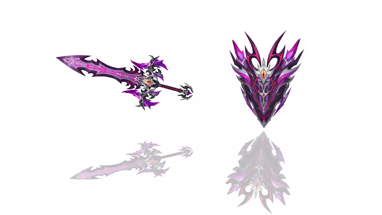 Succubus - Sword and Shield Low-poly 3D model_0