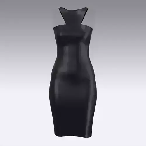 DRESS DRESS leather midi