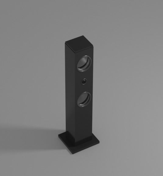 Sound Tower Free low-poly 3D model_2