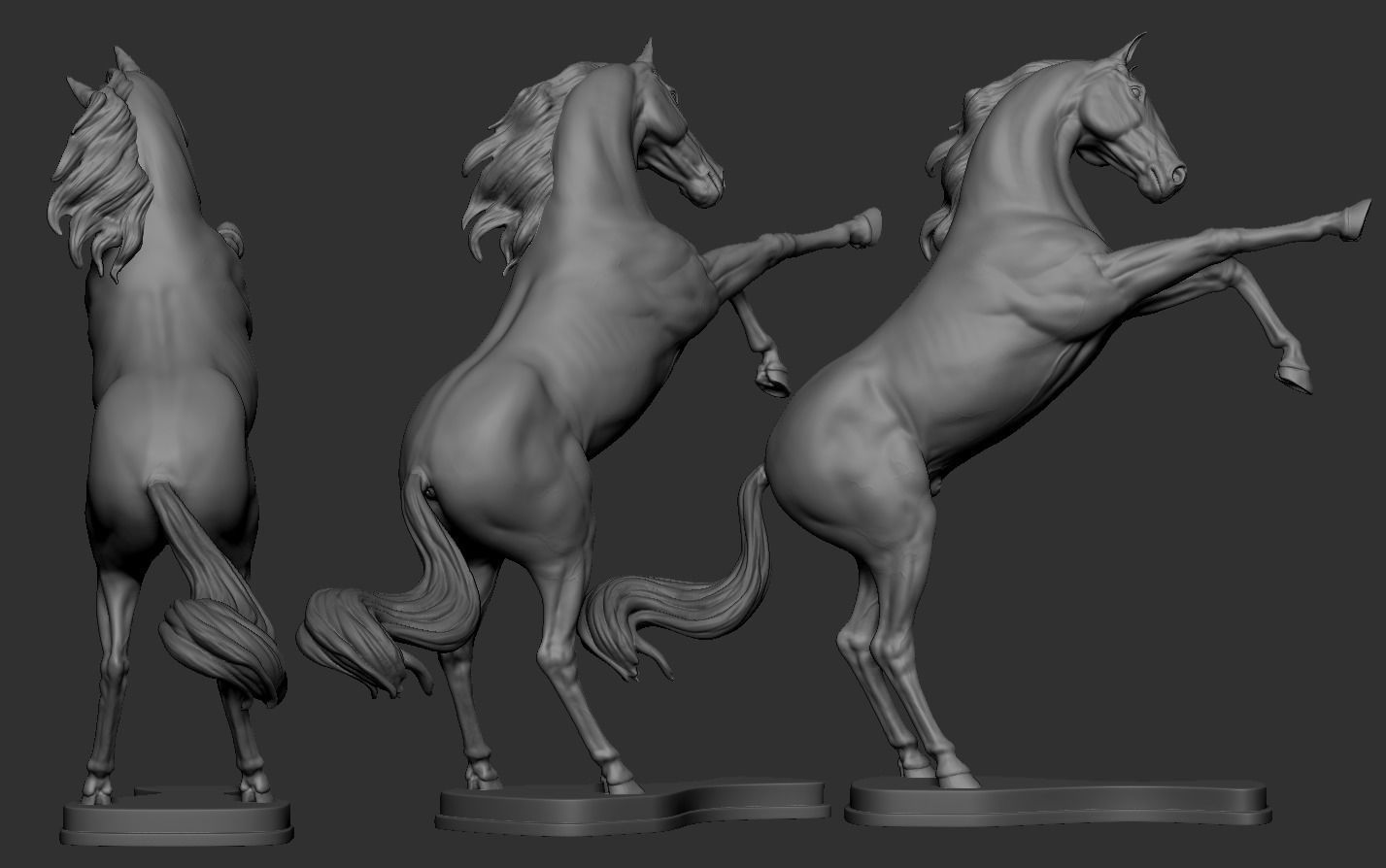 Horse Sculpture 3D print model_11