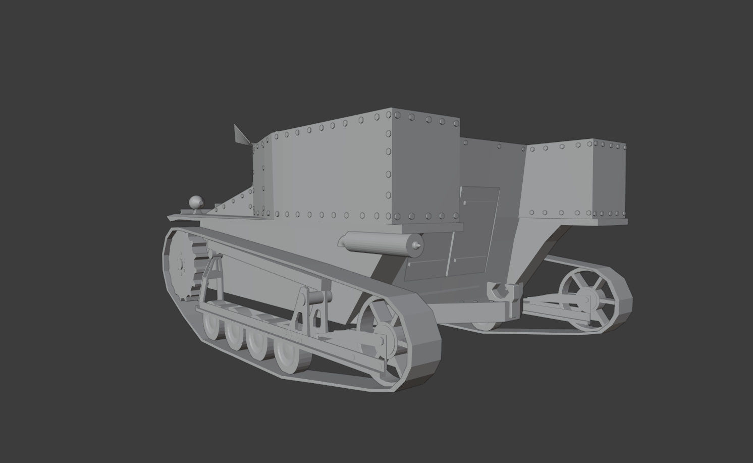 carden loyd tankette 3D Model Low Poly Low-poly 3D model_2