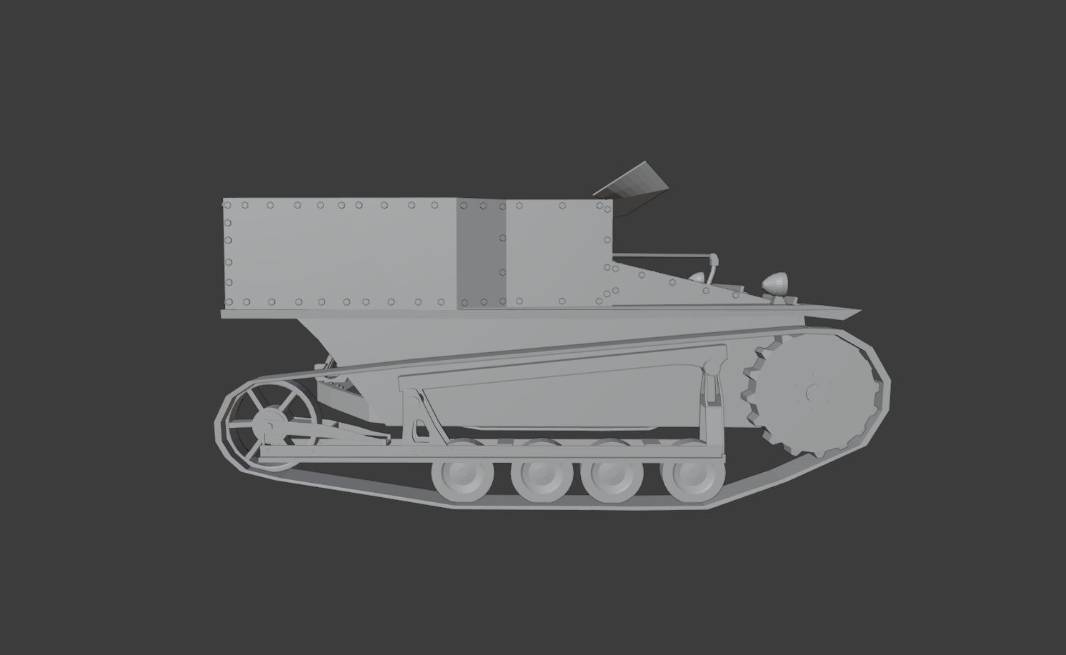 carden loyd tankette 3D Model Low Poly Low-poly 3D model_4