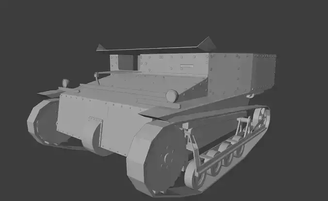carden loyd tankette 3D Model Low Poly