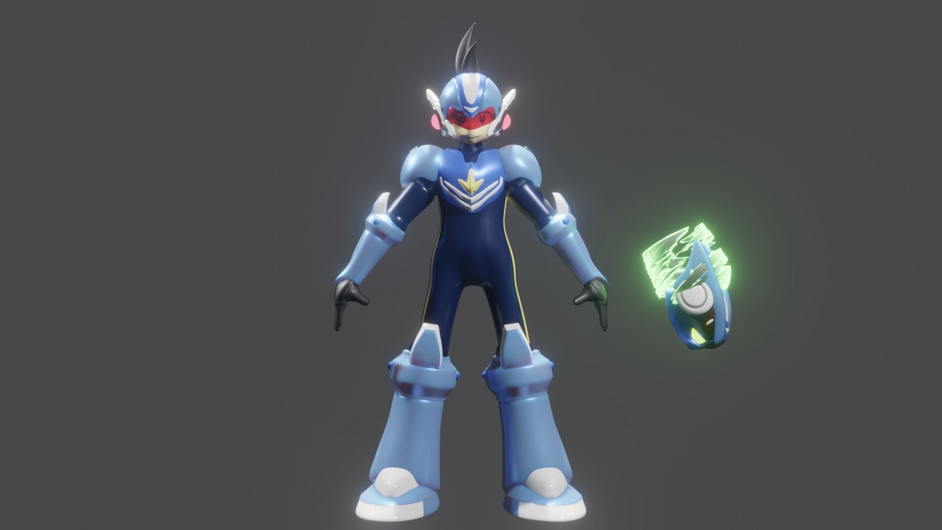 Rockman Starforce Low-poly 3D model_11