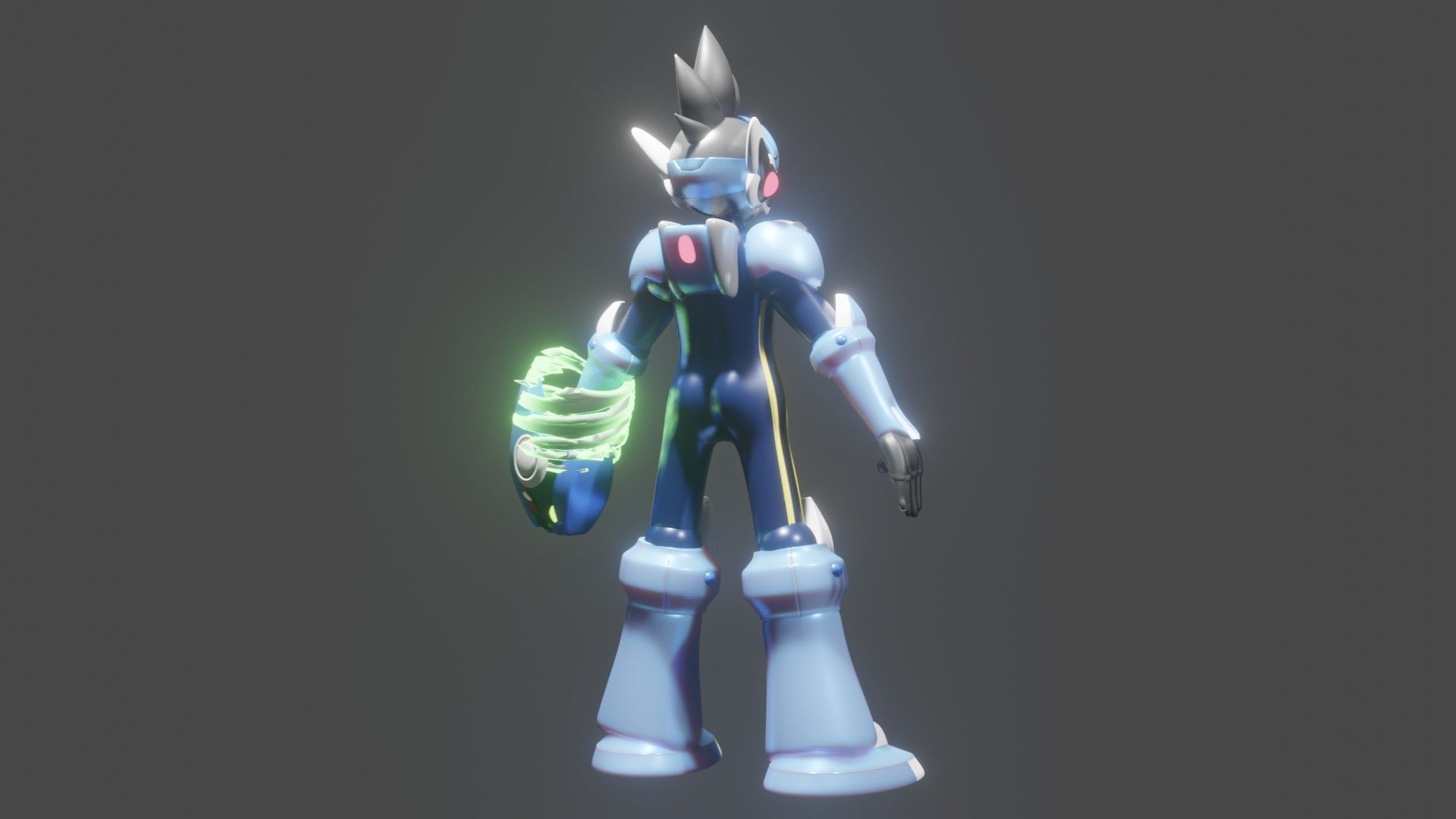 Rockman Starforce Low-poly 3D model_7