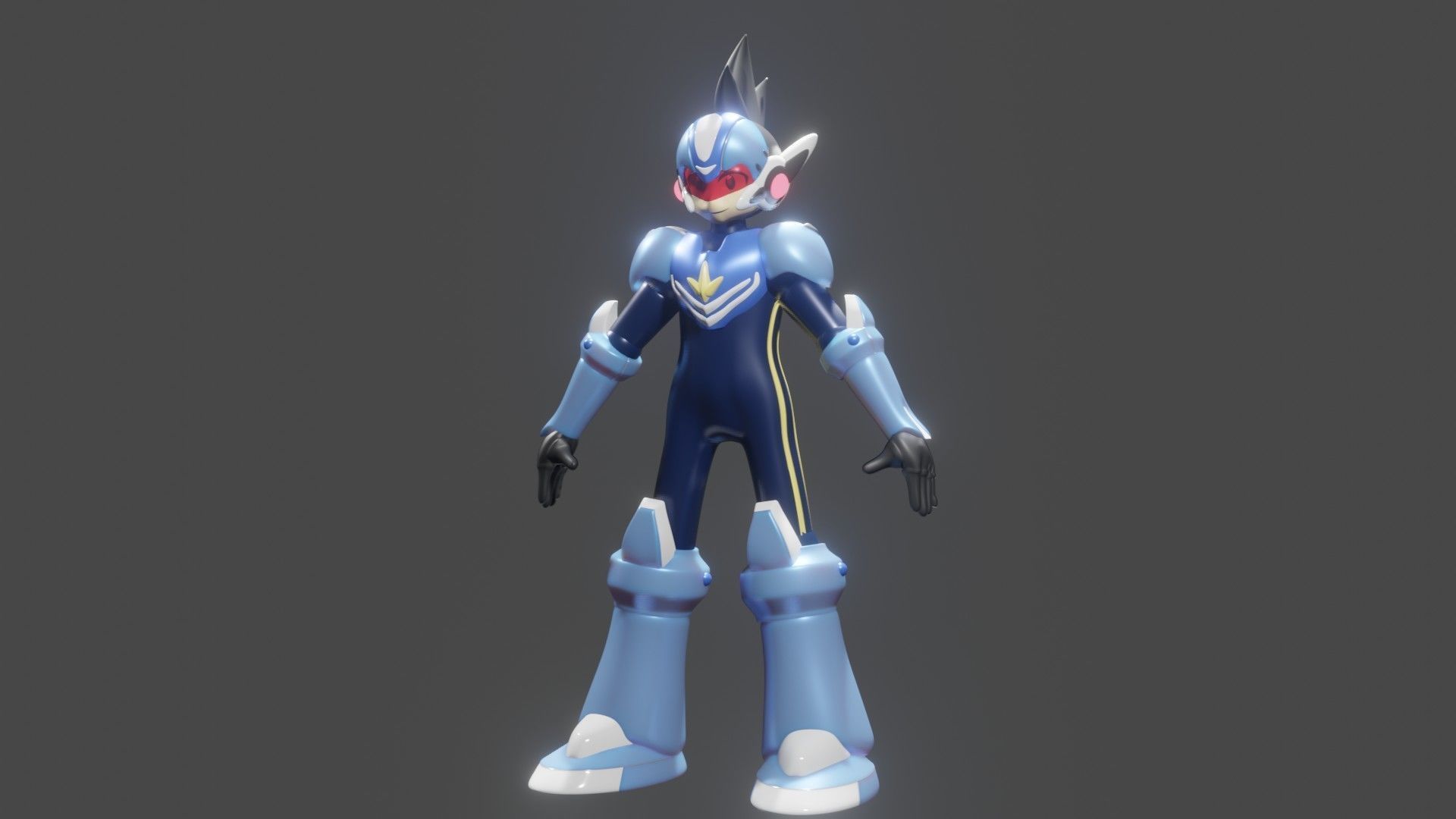 Rockman Starforce Low-poly 3D model_2