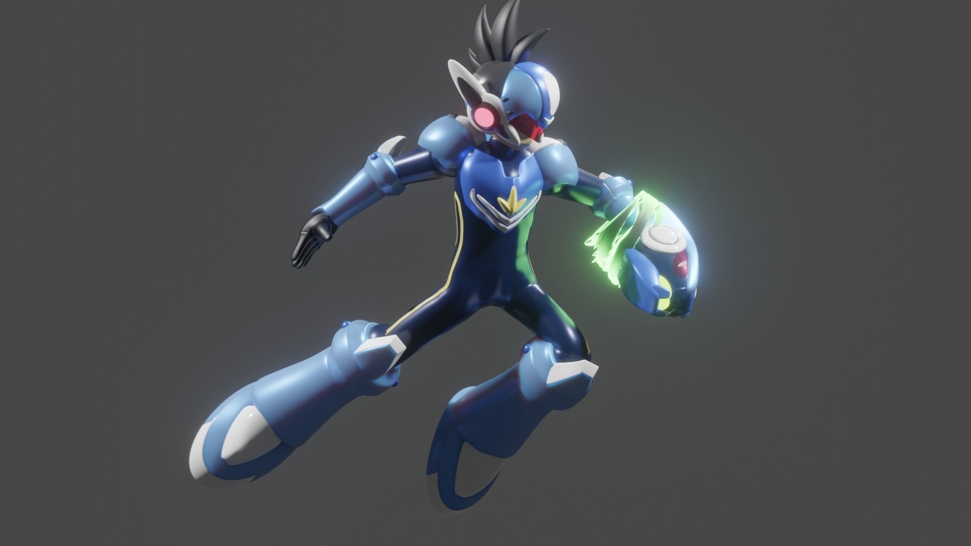 Rockman Starforce Low-poly 3D model_9