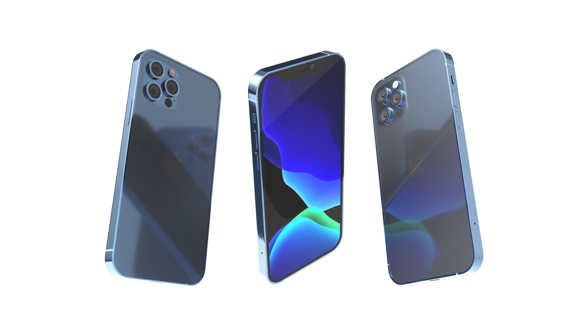 Apple iPhone 12 Pro Low-poly 3D model_2