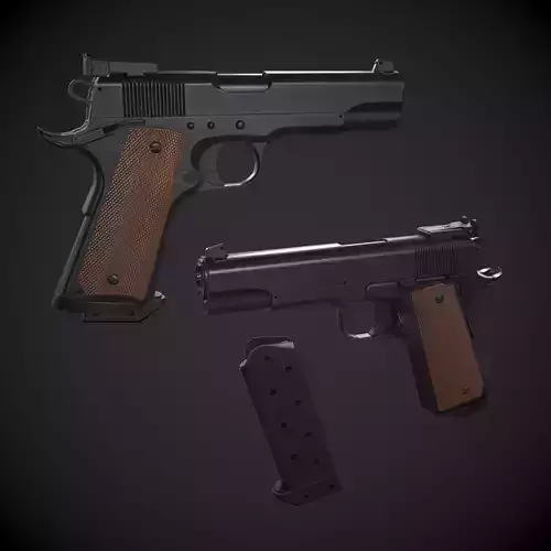 Colt 1911 Low-poly 3D model
