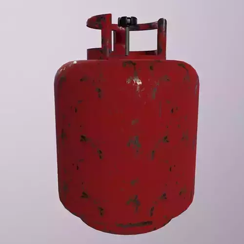 Tube Game Ready - Low Poly 3D Model - Gas Cylinder