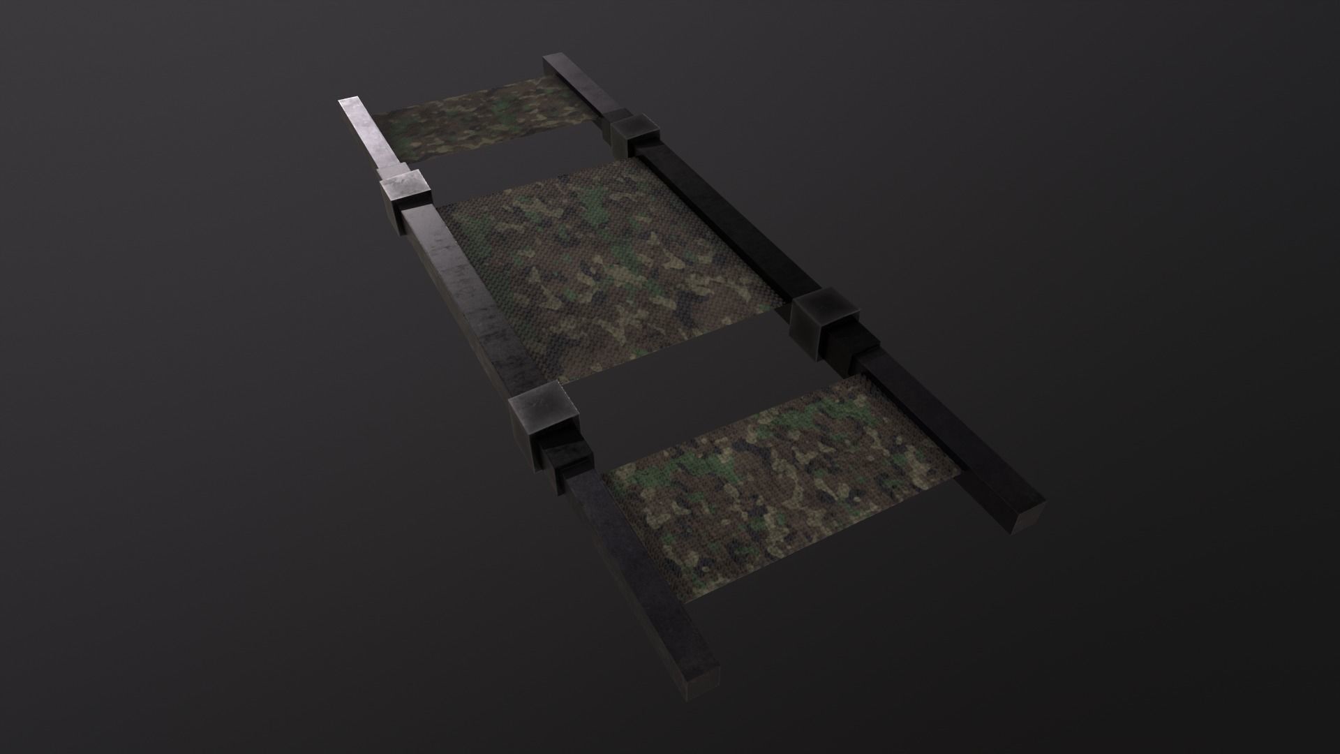98Military Stretcher Game Ready - Low Poly 3D Model Low-poly 3D model_3