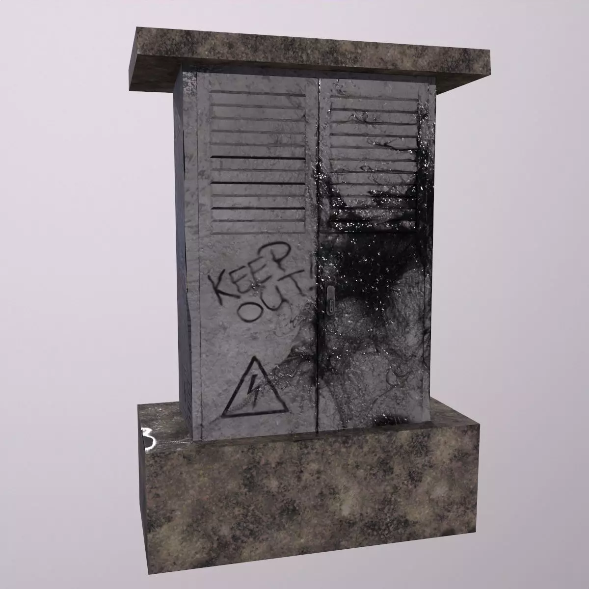Electrical Box - Transformer Game Ready Low Poly PBR 3D Model Low-poly 3D model