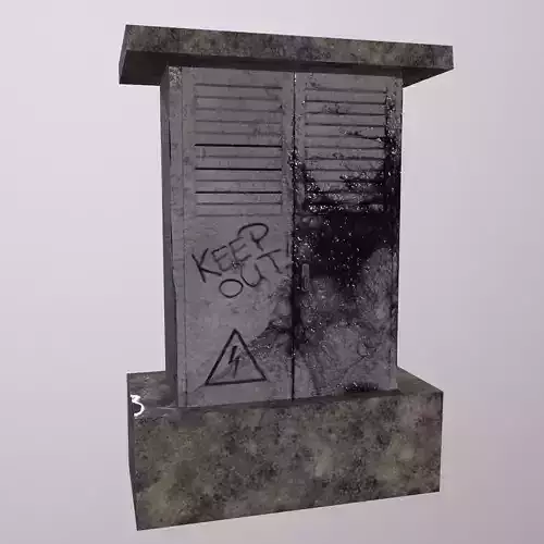 Electrical Box - Transformer Game Ready Low Poly PBR 3D Model