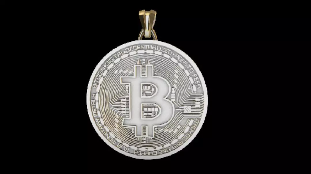 Bitcoin necklaces 3D print model_0
