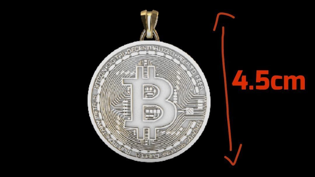 Bitcoin necklaces 3D print model_5