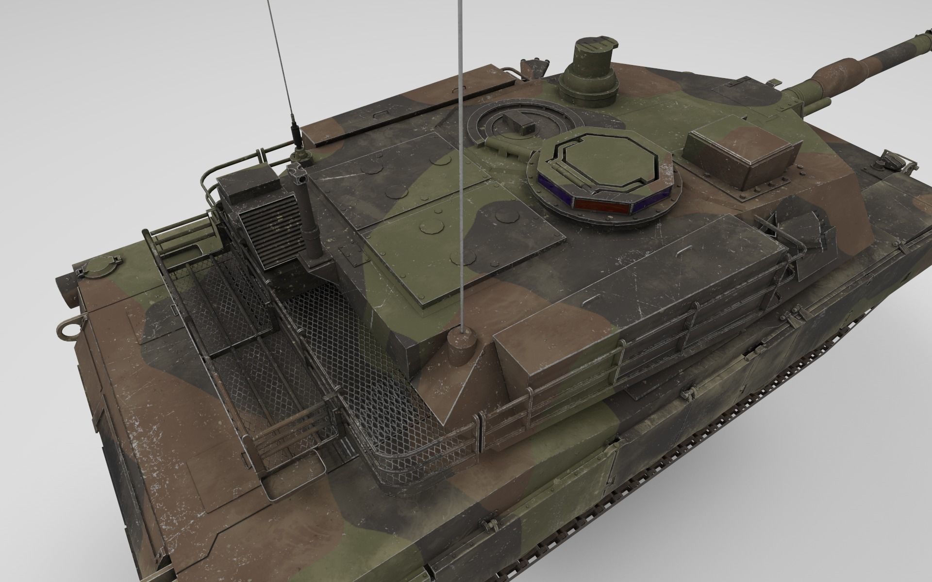 M1A2 Abrams Main Battle Tank Low-poly 3D model_13