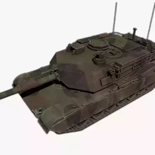M1A2 Abrams Main Battle Tank Low-poly 3D model